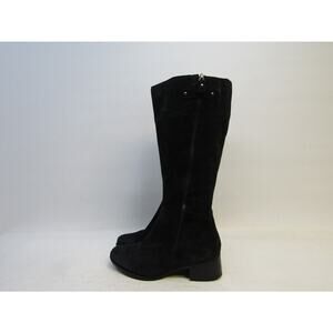 NATURALIZER Womens Size 10 W Black Suede Zip Knee High Fashion Boots